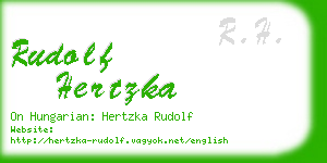 rudolf hertzka business card